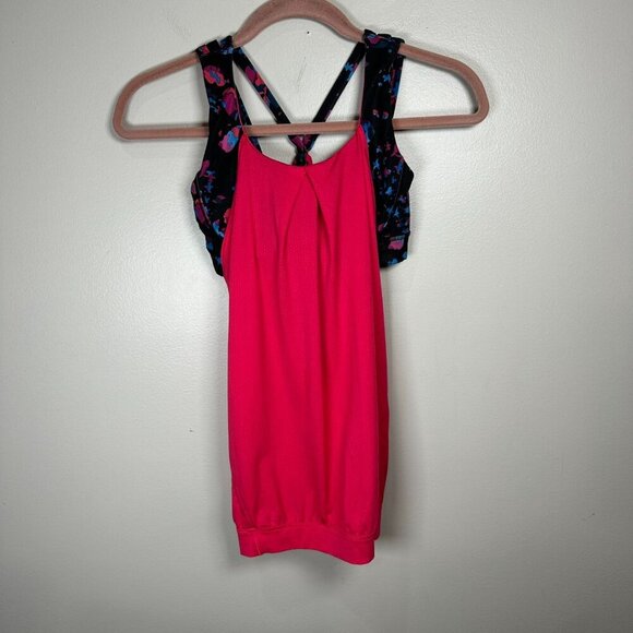 Lululemon Nouveau Limits Tank Top 2 In 1 Sports Bra Strappy Draped Size 4 - Picture 3 of 14